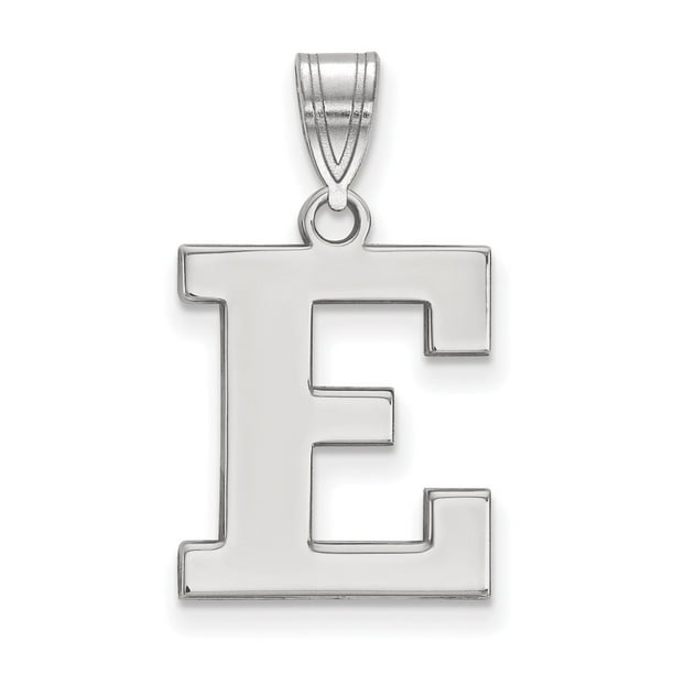 White Sterling Silver Charm Pendant Michigan NCAA Eastern University 15 mm 8